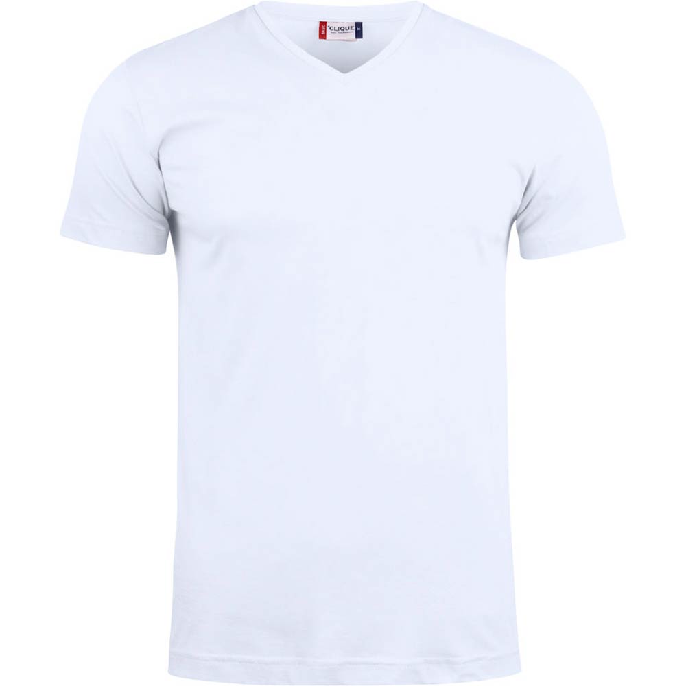 T-Shirt Basic T V-neck vit