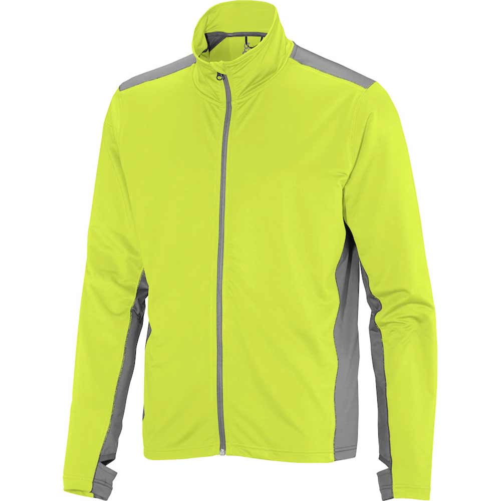 Evora fullzip man Neongul/grå