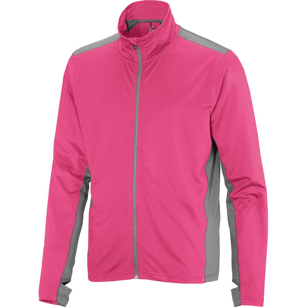 Evora fullzip man Neonrosa/grå