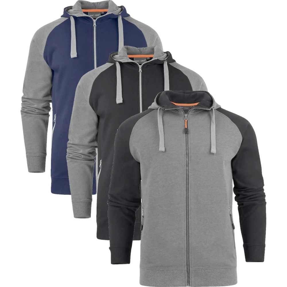 MacOne Chris Hoodie Navy Svart/Gråmelerad