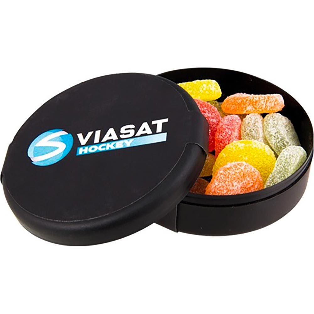 Hockeypuck med godis syrlingar
