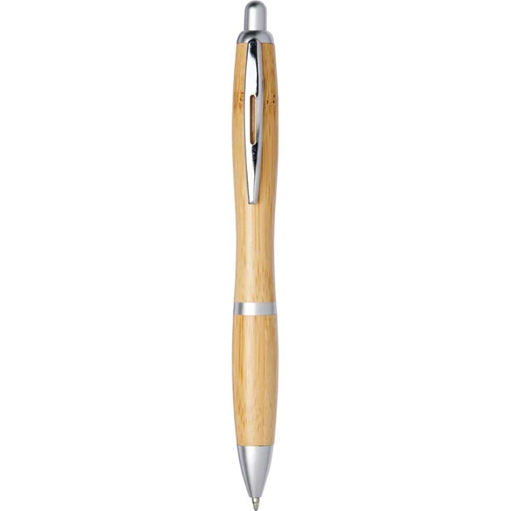 Nash kulspetspenna i bambu Natur, Silver