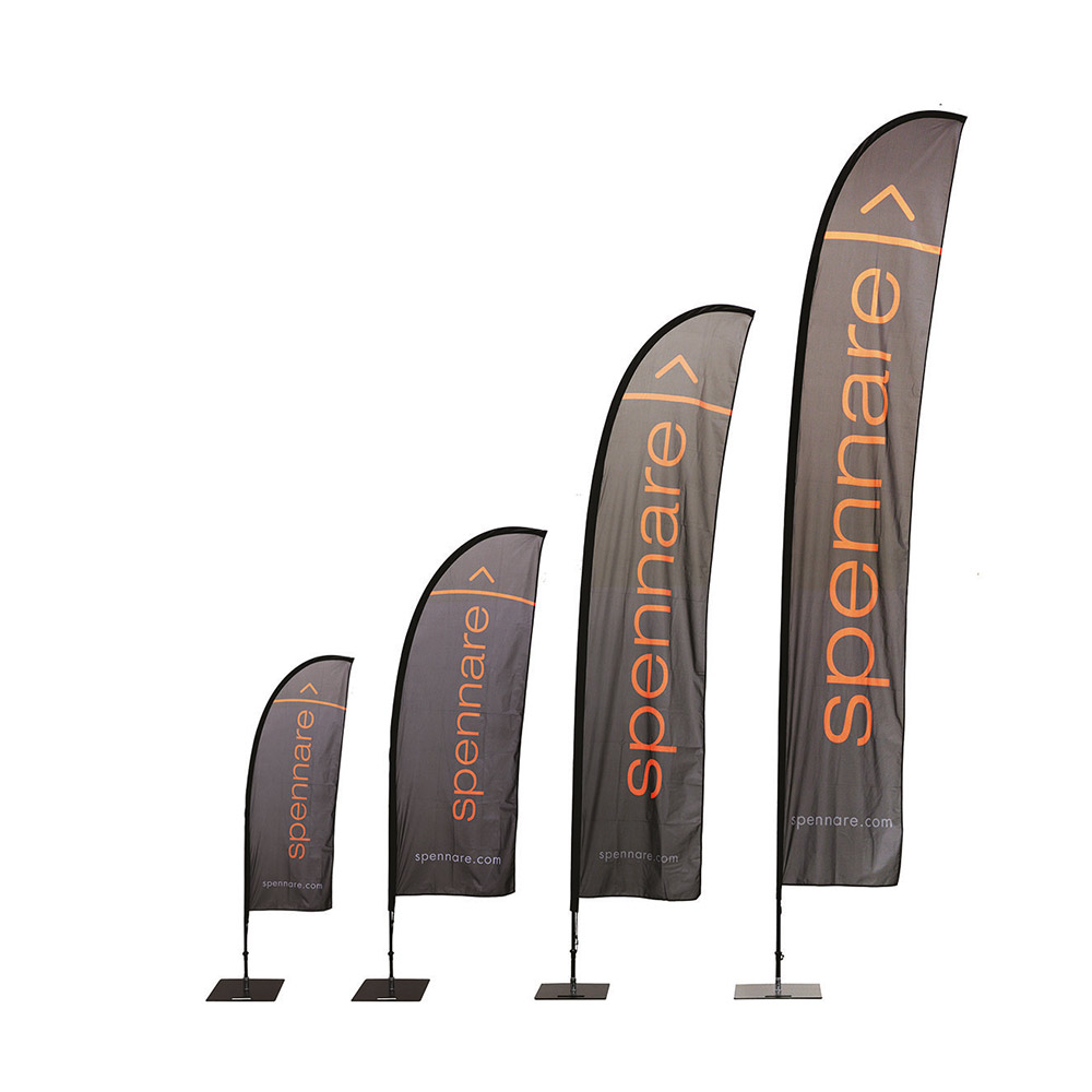 Beachflaggpaket Feather Large 390 cm