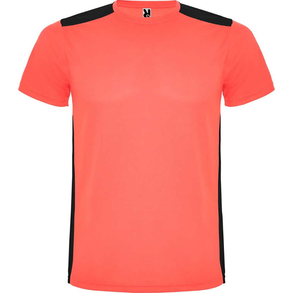 Detroit unisex sport T shirt Fluor Coral, Svart
