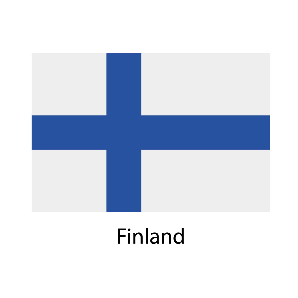 Flagga 60x40 mm inkl. applicering Finland