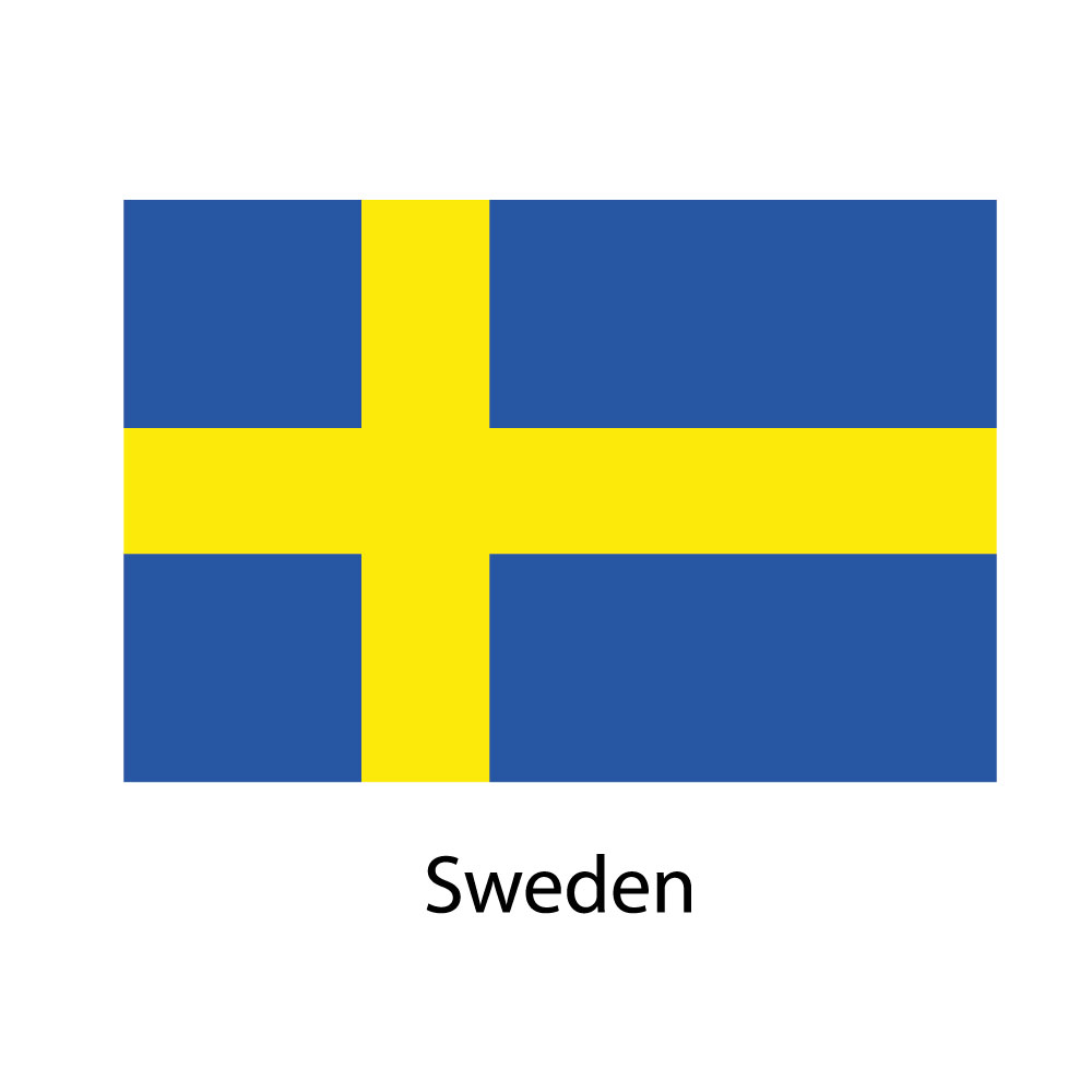Flagga 60x40 mm inkl. applicering Sverige