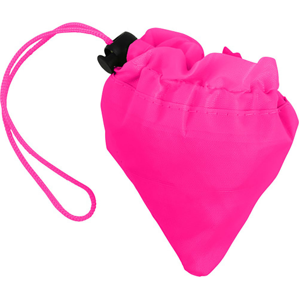 Vikbar shoppingkasse i polyester rosa