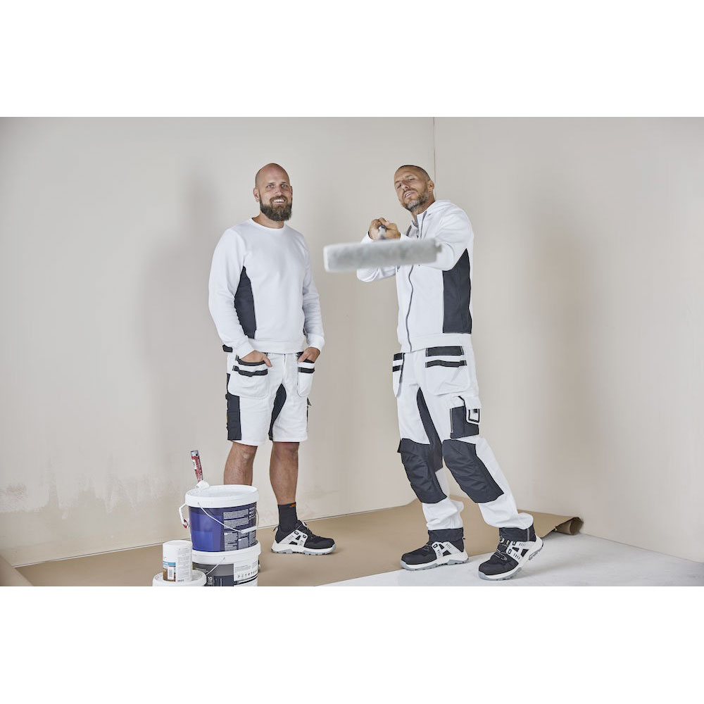 Målarshorts Core Stretch  vit/svart