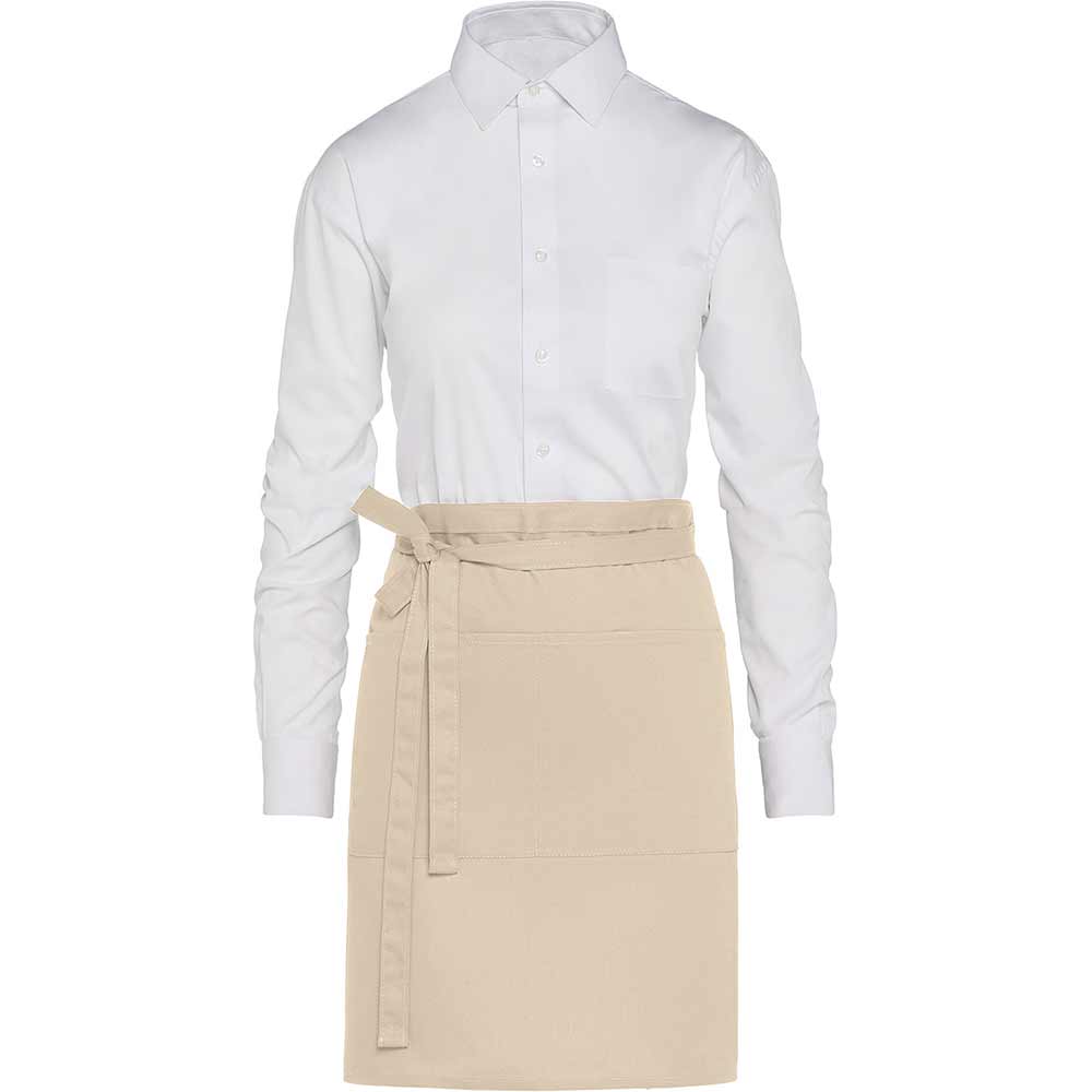 Brussels Short Bistro Apron with Pocke Natural