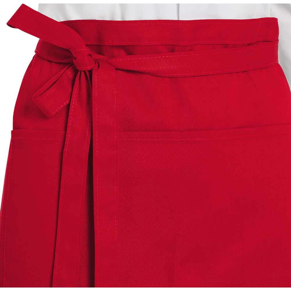 Brussels Short Bistro Apron with Pocke Burgundy